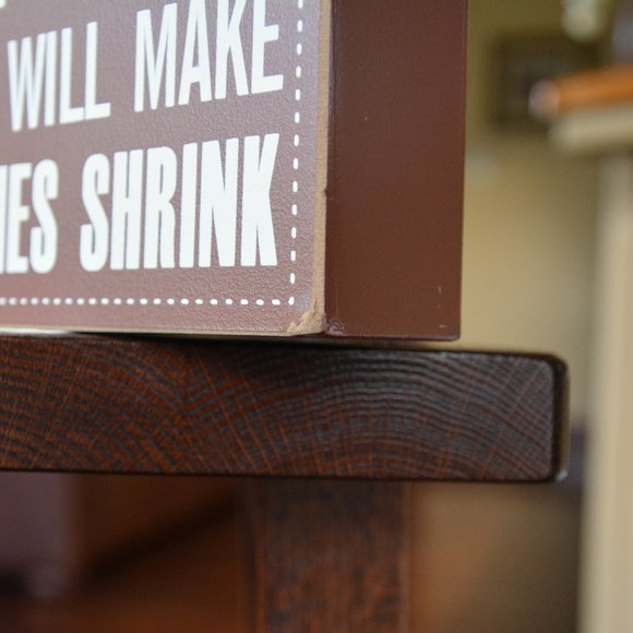 'Warning chocolate will make your clothes shrink' wall art (brown) - Picture 5 of 5